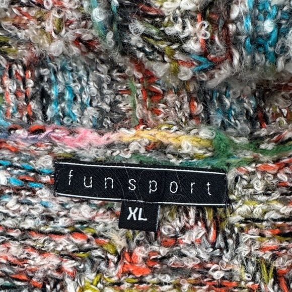 Funsport Multicolour Knit Long Coatigan Cardigan - Picture 4 of 9